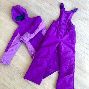 Kids Purple Snowsuit Set